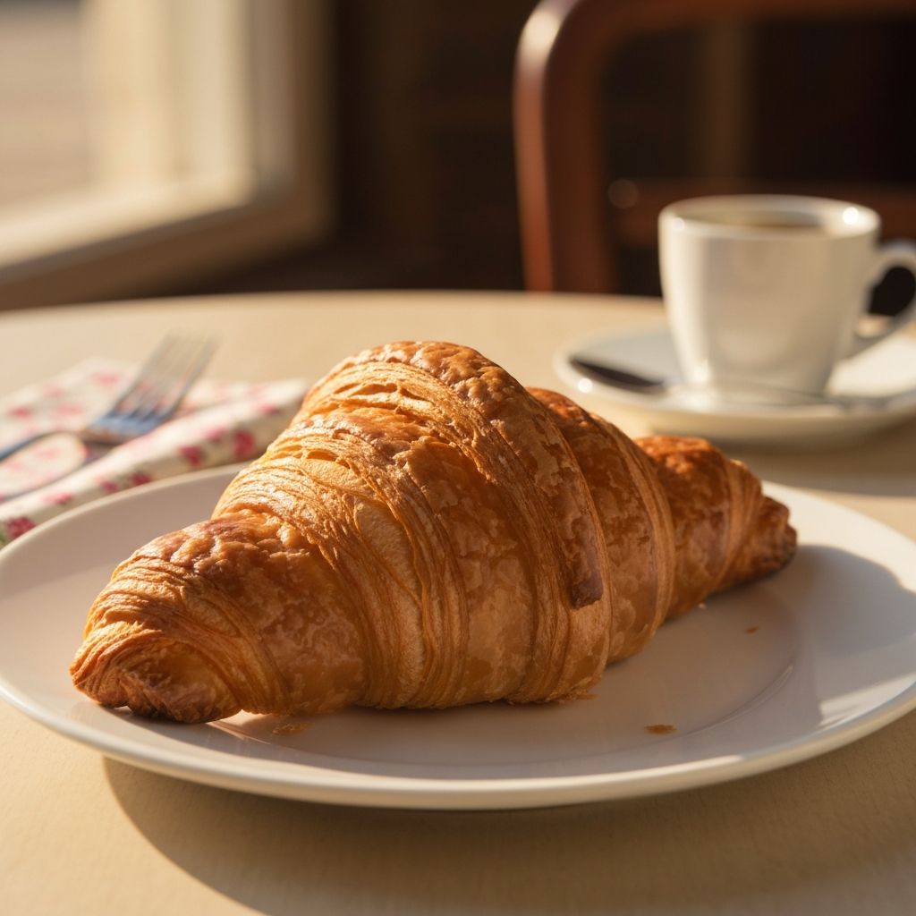 Golden butter croissant